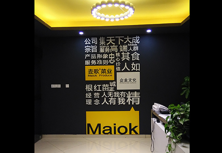 麦歌菜业文化墙展示